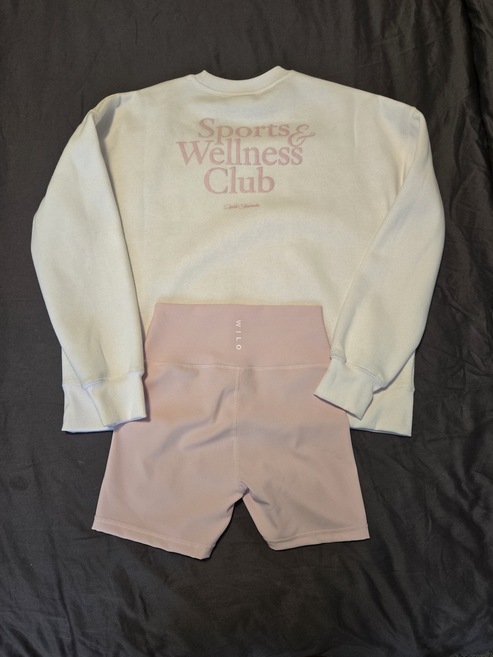 Wilo The Label Sports & Wellness Sweater And Shorts Set In Soft Pink. S.